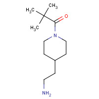 1268521-58-9 1-[4-(2-aminoethyl)piperidin-1-yl]-2,2-dimethylpropan-1-one chemical structure
