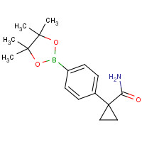854267-93-9 1-[4-(4,4,5,5-tetramethyl-1,3,2-dioxaborolan-2-yl)phenyl]cyclopropane-1-carboxamide chemical structure
