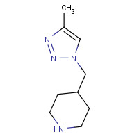 1263387-84-3 4-[(4-methyltriazol-1-yl)methyl]piperidine chemical structure