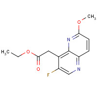 1207621-43-9 ethyl 2-(3-fluoro-6-methoxy-1,5-naphthyridin-4-yl)acetate chemical structure