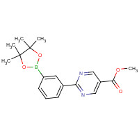 1314390-06-1 methyl 2-[3-(4,4,5,5-tetramethyl-1,3,2-dioxaborolan-2-yl)phenyl]pyrimidine-5-carboxylate chemical structure