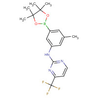 1312535-00-4 N-[3-methyl-5-(4,4,5,5-tetramethyl-1,3,2-dioxaborolan-2-yl)phenyl]-4-(trifluoromethyl)pyrimidin-2-amine chemical structure