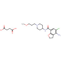 179474-85-2 4-amino-5-chloro-N-[1-(3-methoxypropyl)piperidin-4-yl]-2,3-dihydro-1-benzofuran-7-carboxamide;butanedioic acid chemical structure