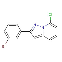460079-44-1 2-(3-bromophenyl)-7-chloropyrazolo[1,5-a]pyridine chemical structure