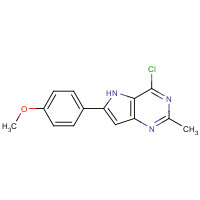 237435-43-7 4-chloro-6-(4-methoxyphenyl)-2-methyl-5H-pyrrolo[3,2-d]pyrimidine chemical structure