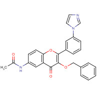 1187016-41-6 N-[2-(3-imidazol-1-ylphenyl)-4-oxo-3-phenylmethoxychromen-6-yl]acetamide chemical structure