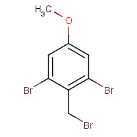 130445-13-5 1,3-dibromo-2-(bromomethyl)-5-methoxybenzene chemical structure