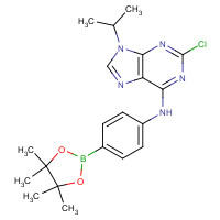 1056016-74-0 2-chloro-9-propan-2-yl-N-[4-(4,4,5,5-tetramethyl-1,3,2-dioxaborolan-2-yl)phenyl]purin-6-amine chemical structure