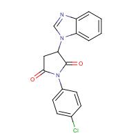 52712-19-3 3-(benzimidazol-1-yl)-1-(4-chlorophenyl)pyrrolidine-2,5-dione chemical structure
