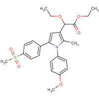1005451-48-8 ethyl 2-ethoxy-2-[1-(4-methoxyphenyl)-2-methyl-5-(4-methylsulfonylphenyl)pyrrol-3-yl]acetate chemical structure