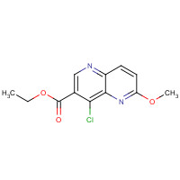162220-96-4 ethyl 4-chloro-6-methoxy-1,5-naphthyridine-3-carboxylate chemical structure