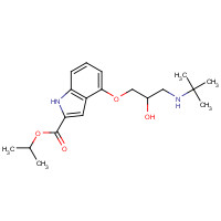 39731-05-0 propan-2-yl 4-[3-(tert-butylamino)-2-hydroxypropoxy]-1H-indole-2-carboxylate chemical structure
