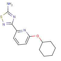 1179362-76-5 3-(6-cyclohexyloxypyridin-2-yl)-1,2,4-thiadiazol-5-amine chemical structure