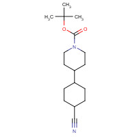 162997-33-3 tert-butyl 4-(4-cyanocyclohexyl)piperidine-1-carboxylate chemical structure