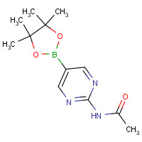 1218791-37-7 N-[5-(4,4,5,5-tetramethyl-1,3,2-dioxaborolan-2-yl)pyrimidin-2-yl]acetamide chemical structure