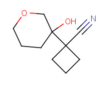 1432493-33-8 1-(3-hydroxyoxan-3-yl)cyclobutane-1-carbonitrile chemical structure