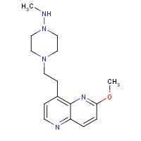 877177-30-5 4-[2-(6-methoxy-1,5-naphthyridin-4-yl)ethyl]-N-methylpiperazin-1-amine chemical structure