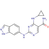 1198302-21-4 4-(cyclopropylamino)-2-(1H-indazol-6-ylamino)pyrimidine-5-carboxamide chemical structure