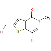 1610520-70-1 7-bromo-2-(bromomethyl)-5-methylthieno[3,2-c]pyridin-4-one chemical structure