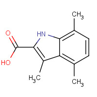 876715-79-6 3,4,7-trimethyl-1H-indole-2-carboxylic acid chemical structure