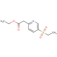 1426805-77-7 ethyl 2-(5-ethylsulfonylpyridin-2-yl)acetate chemical structure