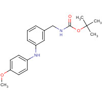 886362-41-0 tert-butyl N-[[3-(4-methoxyanilino)phenyl]methyl]carbamate chemical structure