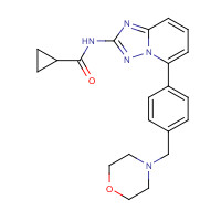 1142938-50-8 N-[5-[4-(morpholin-4-ylmethyl)phenyl]-[1,2,4]triazolo[1,5-a]pyridin-2-yl]cyclopropanecarboxamide chemical structure