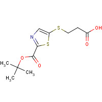1305274-71-8 3-[[2-[(2-methylpropan-2-yl)oxycarbonyl]-1,3-thiazol-5-yl]sulfanyl]propanoic acid chemical structure