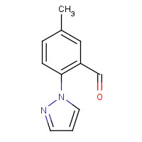 956723-07-2 5-methyl-2-pyrazol-1-ylbenzaldehyde chemical structure
