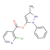 680579-30-0 (5-methyl-2-phenyl-1,5-dihydropyrazol-3-yl) 2-chloropyridine-3-carboxylate chemical structure