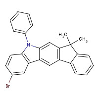 1257220-44-2 2-bromo-7,7-dimethyl-5-phenylindeno[2,1-b]carbazole chemical structure