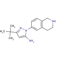 897374-41-3 5-tert-butyl-2-(1,2,3,4-tetrahydroisoquinolin-6-yl)pyrazol-3-amine chemical structure