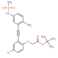 1240288-41-8 tert-butyl 2-[4-chloro-2-[2-[5-(methanesulfonamido)-2-methylphenyl]ethynyl]phenoxy]acetate chemical structure