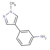 1089278-81-8 3-(1-methylpyrazol-4-yl)aniline chemical structure