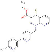 1323189-82-7 ethyl 1-[[6-(6-methylpyridin-3-yl)pyridin-3-yl]methyl]-4-sulfanylidenepyrido[2,3-c]pyridazine-3-carboxylate chemical structure