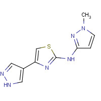 1235312-83-0 N-(1-methylpyrazol-3-yl)-4-(1H-pyrazol-4-yl)-1,3-thiazol-2-amine chemical structure