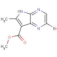 1172943-37-1 methyl 2-bromo-6-methyl-5H-pyrrolo[2,3-b]pyrazine-7-carboxylate chemical structure