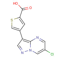 1314894-01-3 4-(6-chloropyrazolo[1,5-a]pyrimidin-3-yl)thiophene-2-carboxylic acid chemical structure