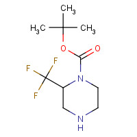 886779-77-7 tert-butyl 2-(trifluoromethyl)piperazine-1-carboxylate chemical structure