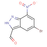1000343-50-9 5-bromo-7-nitro-2H-indazole-3-carbaldehyde chemical structure