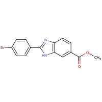 1307239-87-7 methyl 2-(4-bromophenyl)-3H-benzimidazole-5-carboxylate chemical structure