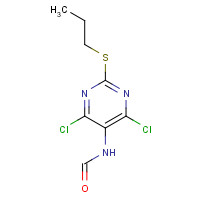 1402150-28-0 N-(4,6-dichloro-2-propylsulfanylpyrimidin-5-yl)formamide chemical structure