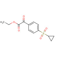 876063-40-0 ethyl 2-(4-cyclopropylsulfonylphenyl)-2-oxoacetate chemical structure
