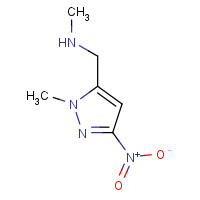 1345510-67-9 N-methyl-1-(2-methyl-5-nitropyrazol-3-yl)methanamine chemical structure