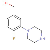 868244-77-3 (4-fluoro-3-piperazin-1-ylphenyl)methanol chemical structure