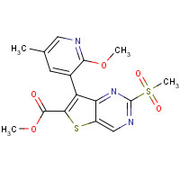 1462950-41-9 methyl 7-(2-methoxy-5-methylpyridin-3-yl)-2-methylsulfonylthieno[3,2-d]pyrimidine-6-carboxylate chemical structure