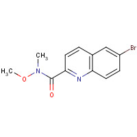 958332-18-8 6-bromo-N-methoxy-N-methylquinoline-2-carboxamide chemical structure