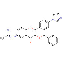 1187016-33-6 N'-[2-(4-imidazol-1-ylphenyl)-4-oxo-3-phenylmethoxychromen-6-yl]ethanimidamide chemical structure