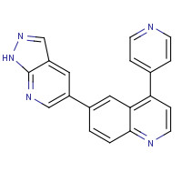 1086056-94-1 6-(1H-pyrazolo[3,4-b]pyridin-5-yl)-4-pyridin-4-ylquinoline chemical structure