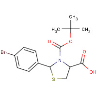1008262-90-5 2-(4-bromophenyl)-3-[(2-methylpropan-2-yl)oxycarbonyl]-1,3-thiazolidine-4-carboxylic acid chemical structure